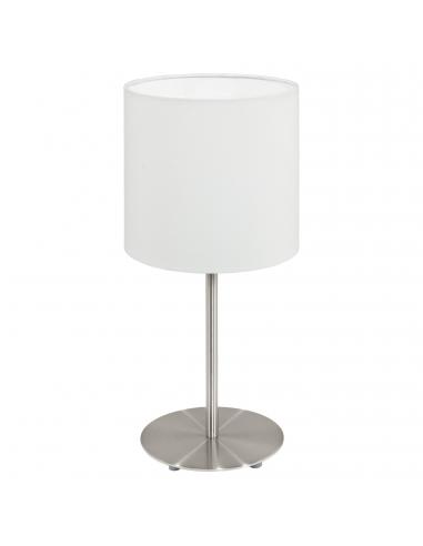 EGLO 95725 - PASTERI Fabric Lamp in Nickel-matte Steel and Textile