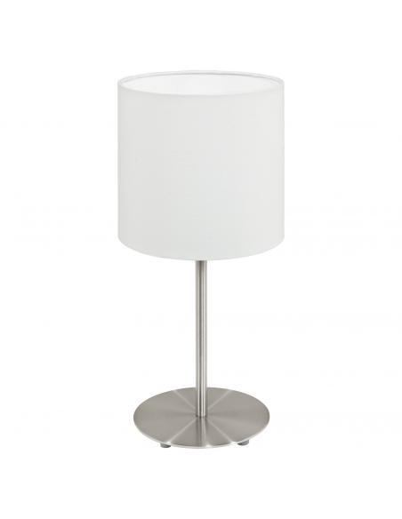 EGLO 95725 - PASTERI Fabric Lamp in Nickel-matte Steel and Textile