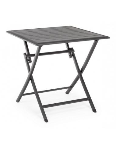 Folding table 70x70 anthracite lh32 - BIZZOTTO elin
