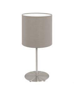 EGLO 95726 - PASTERI Fabric Lamp in Nickel-matte Steel and Textile