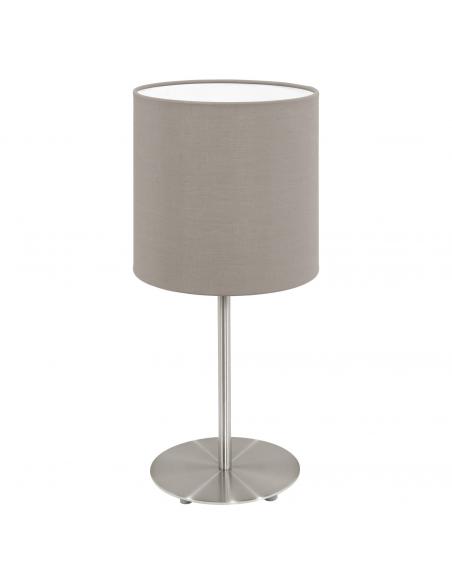 EGLO 95726 - PASTERI Fabric Lamp in Nickel-matte Steel and Textile
