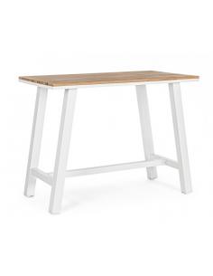 Mesa bar 131x73 blanco yk11 - Bizzotto skipper