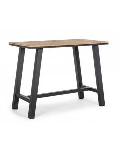 Bar table 131x73 anthracite brown yk13 - BIZZOTTO skipper