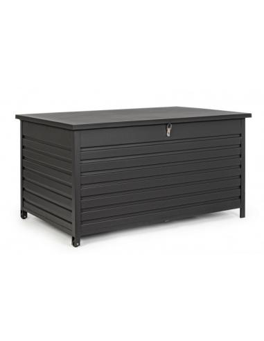 Anthracite cushion chest with wheels - BIZZOTTO atlantic