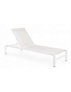 Apil sun lounger with wheels white cx21 - BIZZOTTO konnor