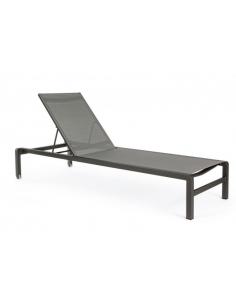 Apil sun lounger with wheels anthracite cx23 - BIZZOTTO konnor