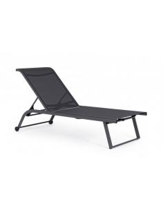 Gray/anthrac sun lounger with wheels - BIZZOTTO taylor
