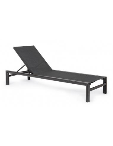New sun lounger with wheels anthracite yk13 - BIZZOTTO skipper