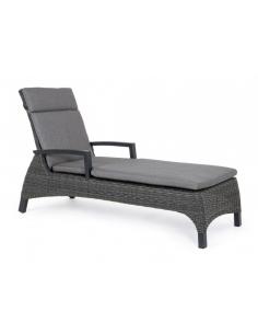 Anthracite cushion lounger jx55 - BIZZOTTO britton