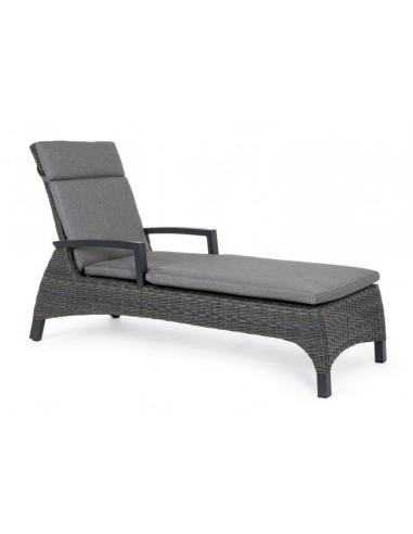 Anthracite cushion lounger jx55 - BIZZOTTO britton