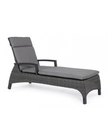 Anthracite cushion lounger jx55 - BIZZOTTO britton