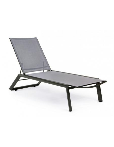 Anthracite sun lounger with wheels gk52 - BIZZOTTO cruise