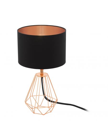 EGLO 95787 - CARLTON 2 Fabric Lamp in Steel, Copper and Textile