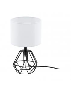 EGLO 95789 - CARLTON 2 Fabric Lamp in Black Steel and Textile