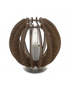 EGLO 95793 - COSSANO Lamella Lamp in Matte Nickel Steel and Wood