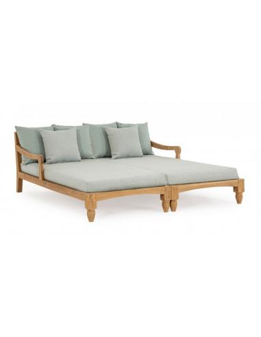 Sun lounger set with cushion aqua fsc - BIZZOTTO bali
