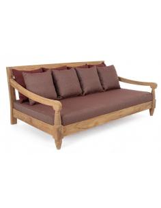 Nesa bed with cushion wine fsc - BIZZOTTO bali