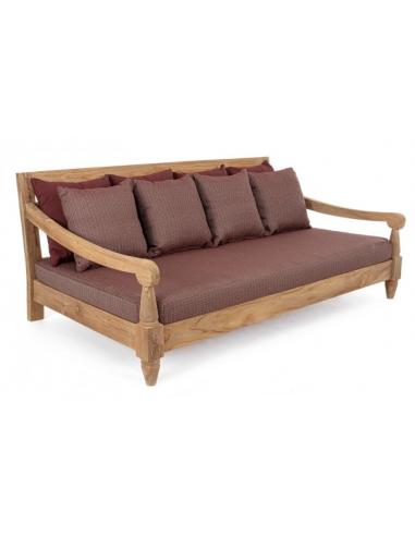 Nesa bed with cushion wine fsc - BIZZOTTO bali