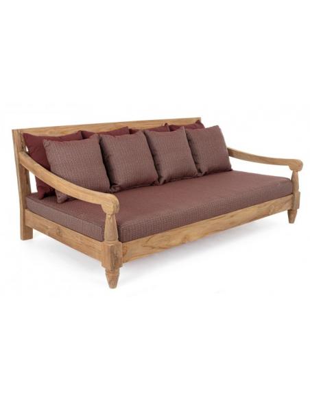 Nesa bed with cushion wine fsc - BIZZOTTO bali