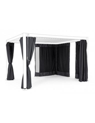 Conjunto cortina mosquitera pérgola 3x4 an - Bizzotto ocean