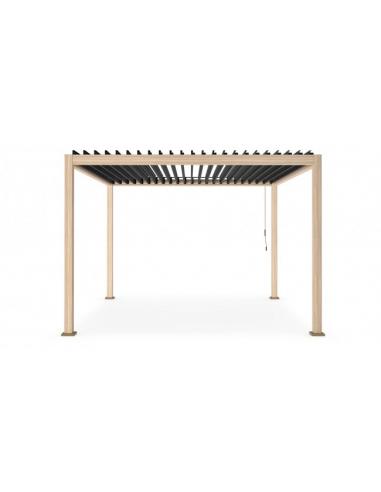 Pérgola 3.6x3.6 marrón- antracita - Bizzotto ocean