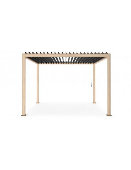 Pérgola 3.6x3.6 marrón- antracita - Bizzotto ocean