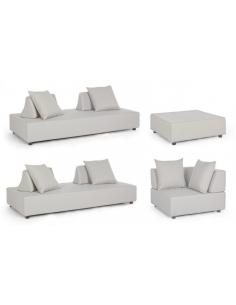 Corner sofa set with beige cushion - BIZZOTTO piper 2