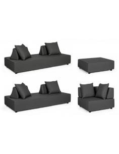 Corner sofa set with anthracite cushion - BIZZOTTO piper 2
