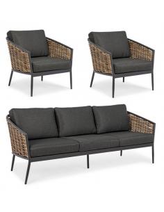 Anthracite yk13 sofa set with cushion - BIZZOTTO maribela 2