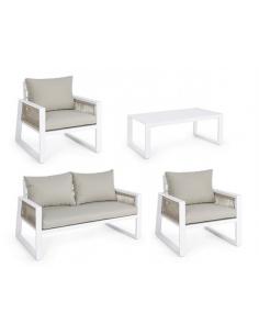 Conjunto sofá con cojín blanco lh30 - Bizzotto captiva 2