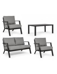 Anthracite yk13 sofa set with cushion - BIZZOTTO harley 2