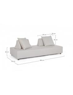 Sofa with beige cushion - BIZZOTTO piper 2