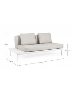2-seater lounge sofa white wg20 - BIZZOTTO matrix 2
