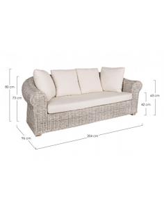 3-seater sofa with cushion - BIZZOTTO coba 2