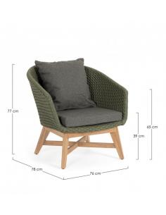 Armchair with green cushion - BIZZOTTO coachella 2