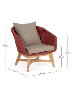 Scarlet cushion armchair - BIZZOTTO coachella 2