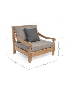 Sillón con cojín fsc - Bizzotto bali 2