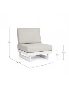 Modular armchair with white cushion wg20 - infinity BIZZOTTO 2