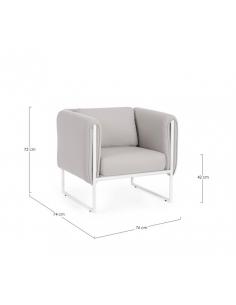 Armchair with beige cushion - BIZZOTTO pixel 2