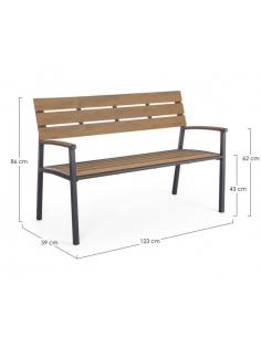Anthracite bench sj61 - BIZZOTTO isak 2