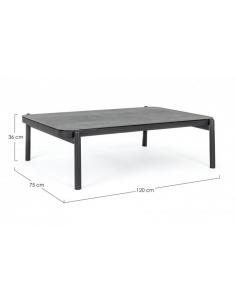 Anthracite coffee table 120x75 wg21 - BIZZOTTO Florence 2