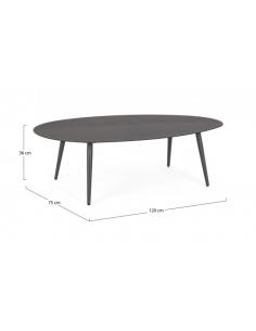 120x75 anthracite yk13 table - BIZZOTTO ridley 2