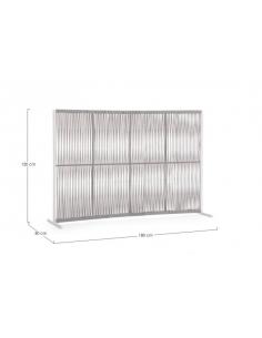 Biombo blanco qs20 gris 180x120 - Bizzotto paxson 2