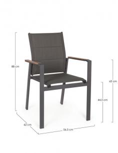 C-br anthracite chair sj61 - BIZZOTTO kubik 2
