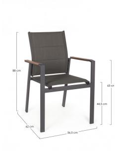 Silla c-br antracita sj61 - Bizzotto kubik 2