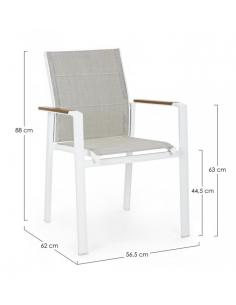 Silla c-br blanco sj60 - Bizzotto kubik 2