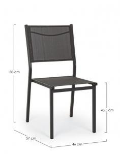 Silla antracita lh32 - Bizzotto hilde 2