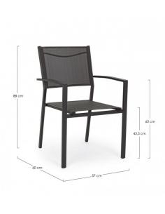 C-br anthracite chair lh32 - BIZZOTTO hilde 2