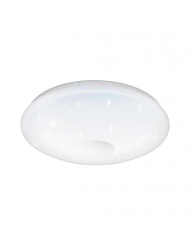 EGLO 95972 - VOLTAGO 2 LED ceiling light in white steel and acrylic with glass effect