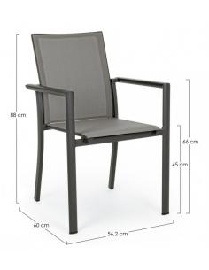C-br anthracite chair cx23 - BIZZOTTO konnor 2